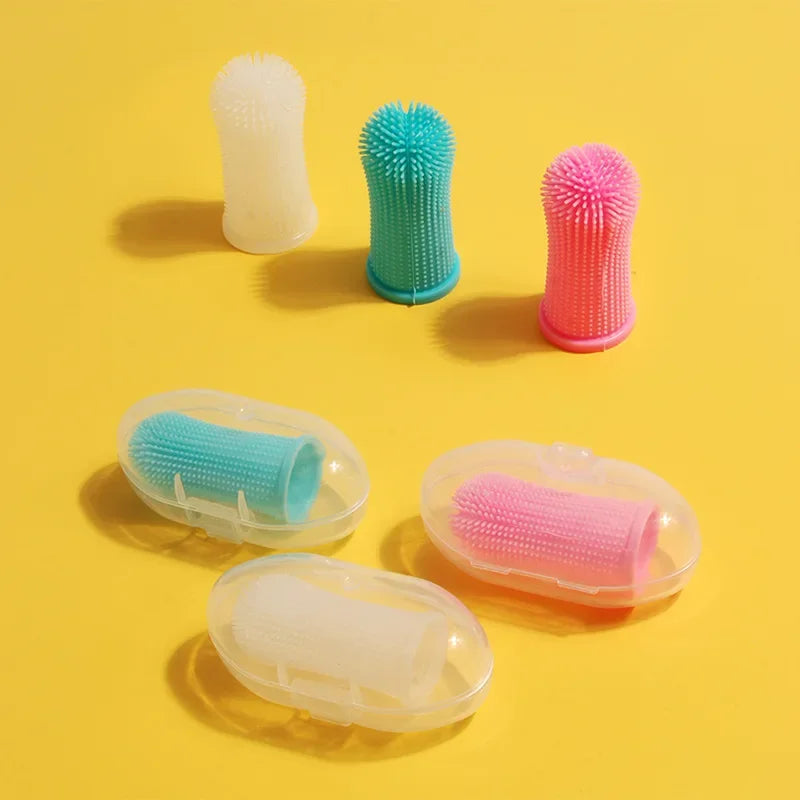 Cepillo Dental de Silicona para Dedo 🐶🦷