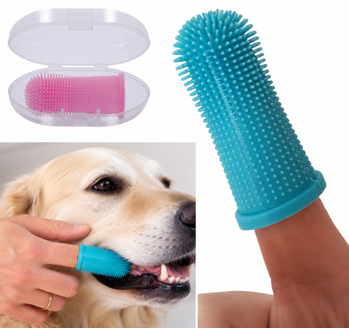 Cepillo Dental de Silicona para Dedo 🐶🦷