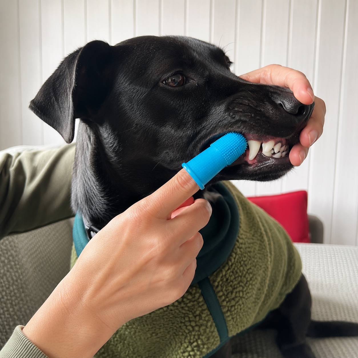 Cepillo Dental de Silicona para Dedo 🐶🦷